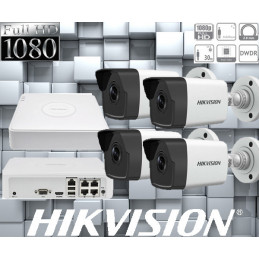 SET-4-HIKVISION-2MP-IP-DS-2CD1021-I-FULL HD-IR30m - KAMERY